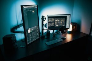 Desktop, computer, work space — How an AI Companion Supports Emotional Wellbeing and Daily Motivation